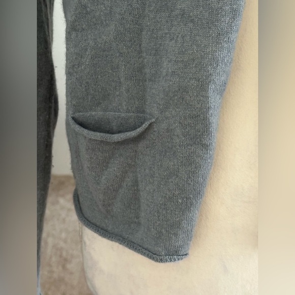 Fabiana Filippi 161546 Draped Open Front Cardigan 100% Cashmere Blue Sz. Small - Picture 6 of 12